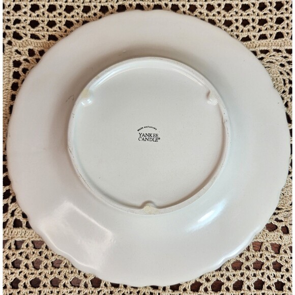 Yankee Candle Ceramic Autumn Leaf Aspen Tree Jar Shade Topper & Underplate (read - Picture 11 of 12